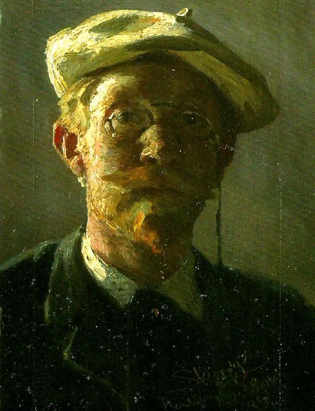 Peter Severin Kroyer sjalvportratt oil painting picture